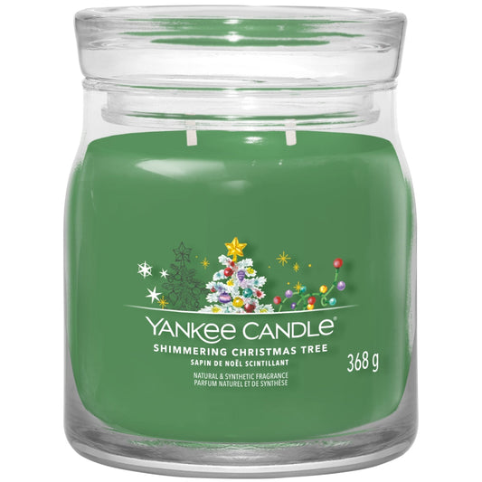 Yankee Candle Shimmering Christmas Tree Medium Signature Jar Candle