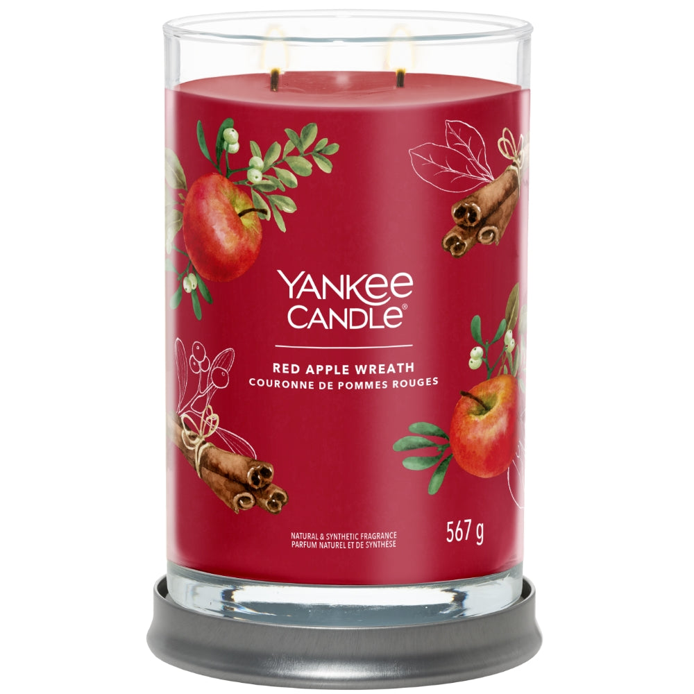 Yankee Candle Red Apple Wreath Large Signature Tumbler Jar Candle