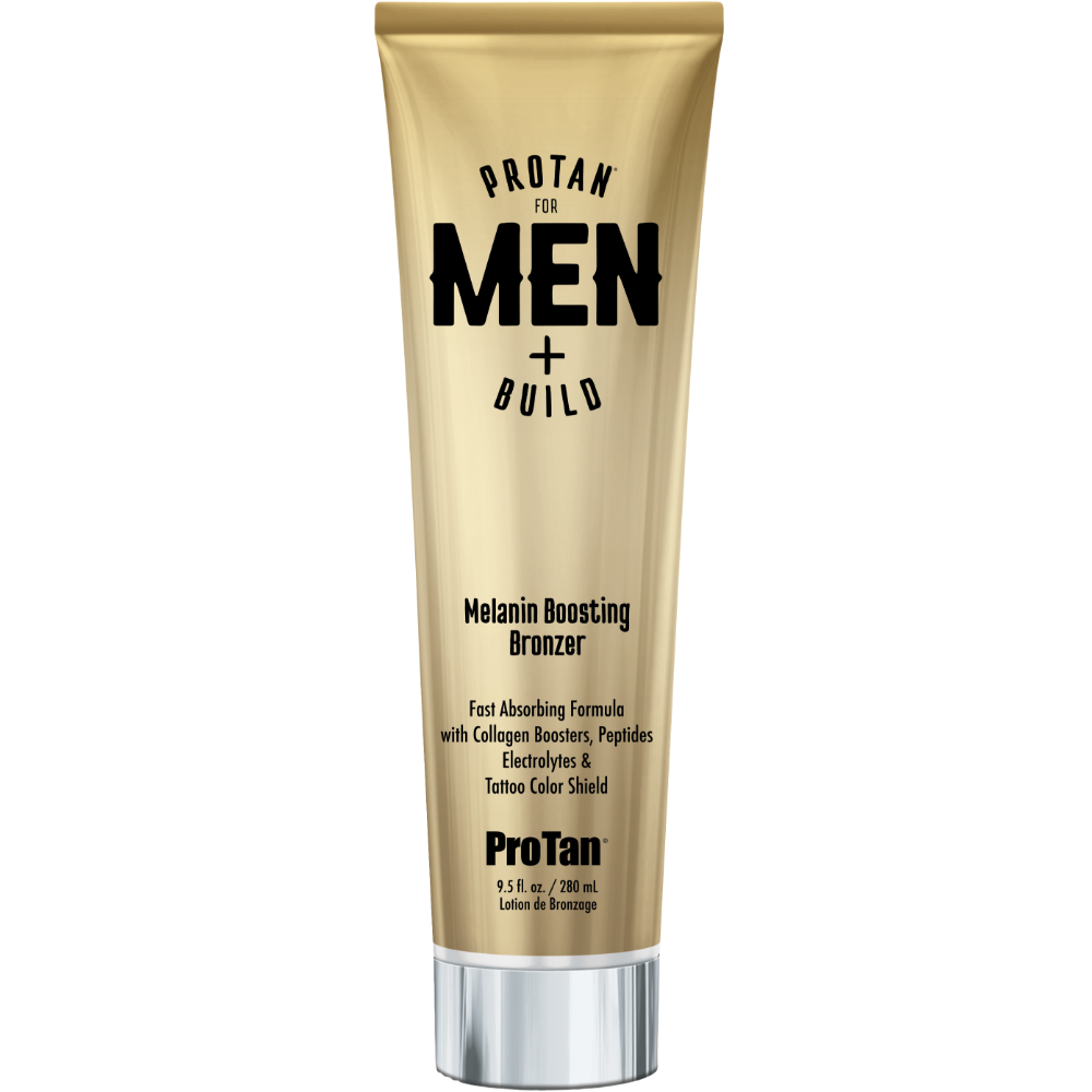 ProTan Men+Build Melanin Boosting Bronzing Tanning Accelerator Lotion 280ml