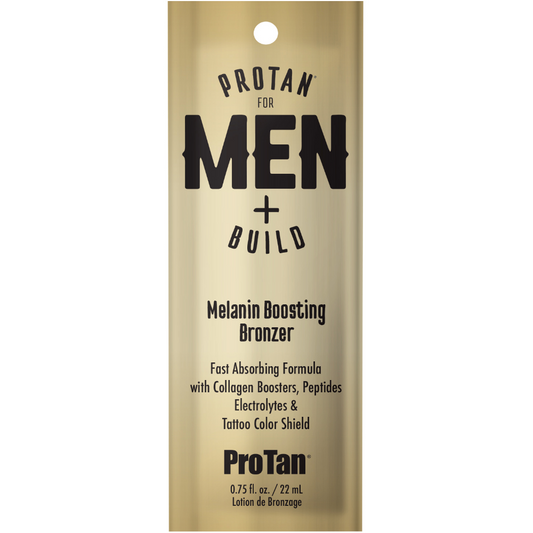 ProTan Men+Build Melanin Boosting Bronzing Tanning Accelerator Lotion Sachet 22ml