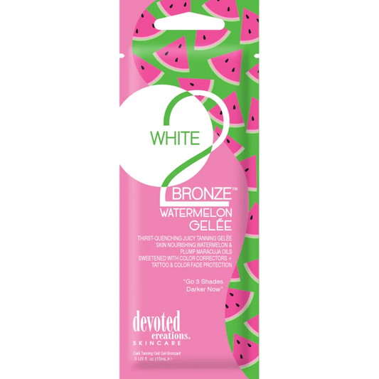 Devoted Creations White2Bronze Watermelon Gelee Dark Tanning Accelerator Gel Sachet 15ml