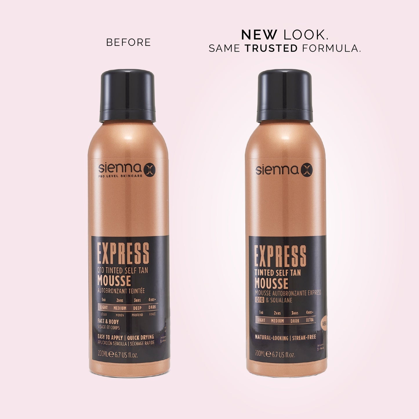 Sienna X Q10 Express Tinted Self Tan Mousse 200ml