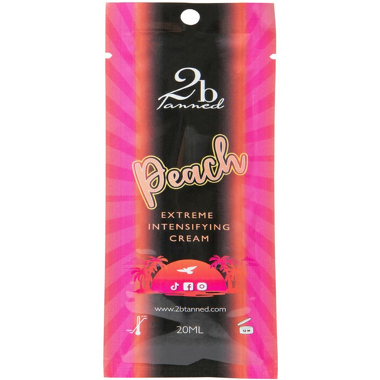 2BTanned Extreme Intensifying Cream Peach Tanning Accelerator Sachet 20ml