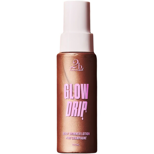 2BTanned Glow Drip Body Shimmer Lotion Pink Champagne 100ml