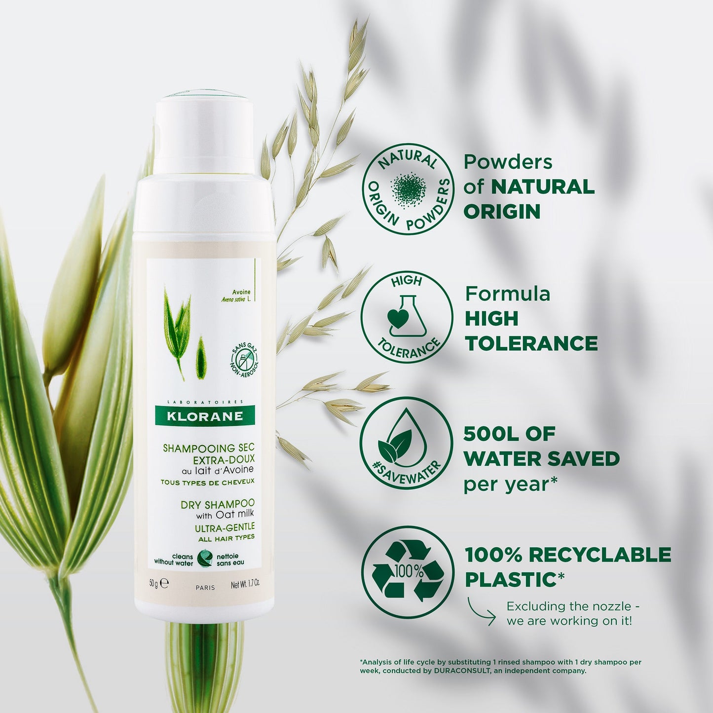 Klorane Eco-Friendly Dry Shampoo 50g