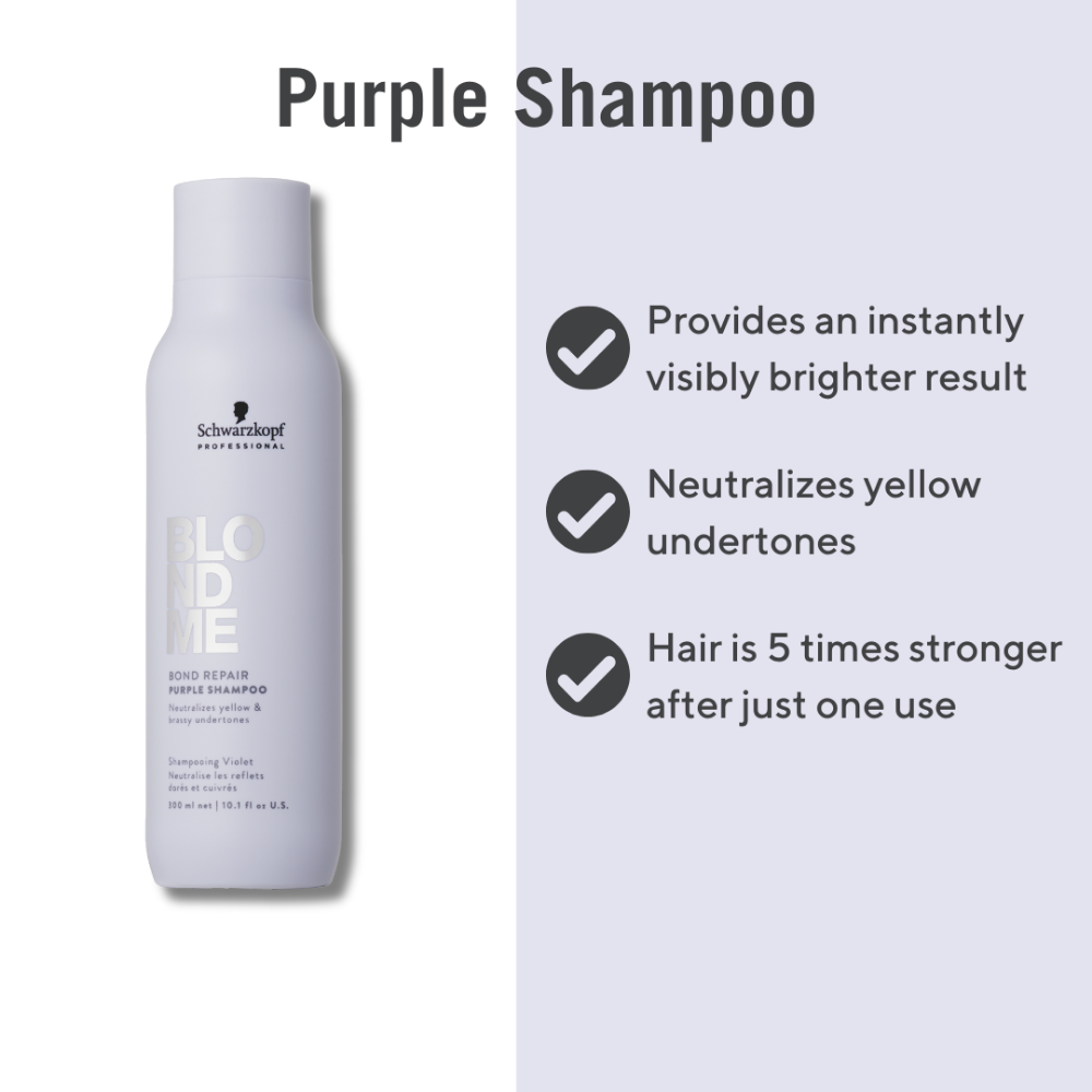 Schwarzkopf Professional BlondMe Bond Repair Neutralising Purple Shampoo 300ml
