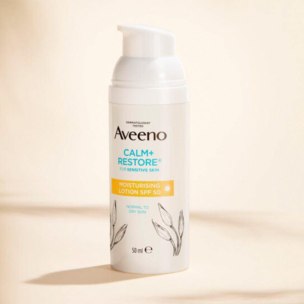 Aveeno Face Calm+ Restore Moisturising Lotion SPF50 50ml