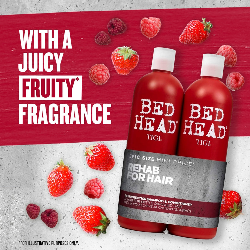 TIGI Bed Head Rehab for Hair Resurrection Shampoo & Conditioner 750ml Twin Pack