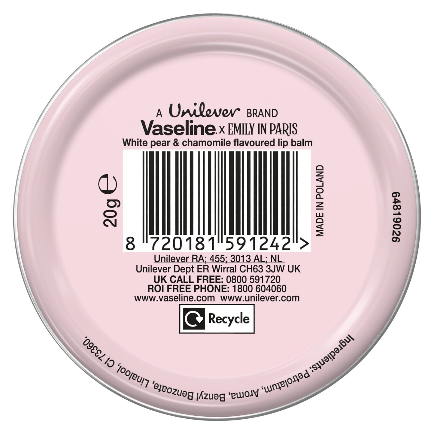 Vaseline Limited Edition Emily In Paris Lip Tin 20g
