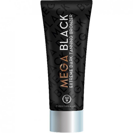 Power Tan Mega Black Extreme Dark Bronzer Tanning Accelerator 250ml