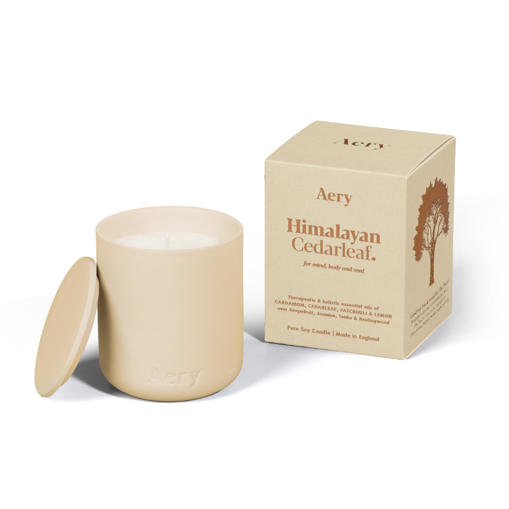 Aery Himalayan Cedarleaf Scented Clay Jar Candle 280g