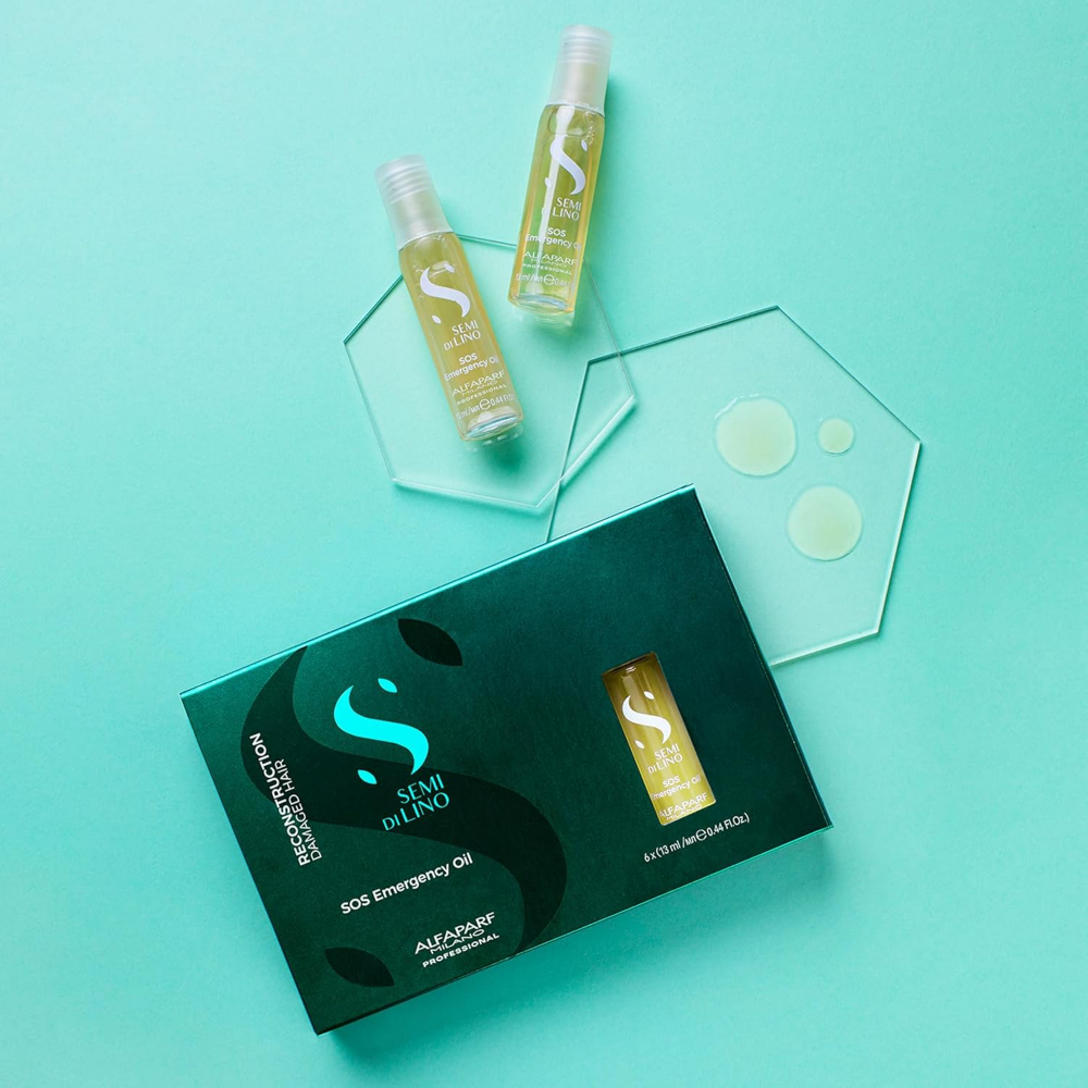 Alfaparf Milano Semi Di Lino Reconstruction SOS Emergency Oil 6 x 13ml