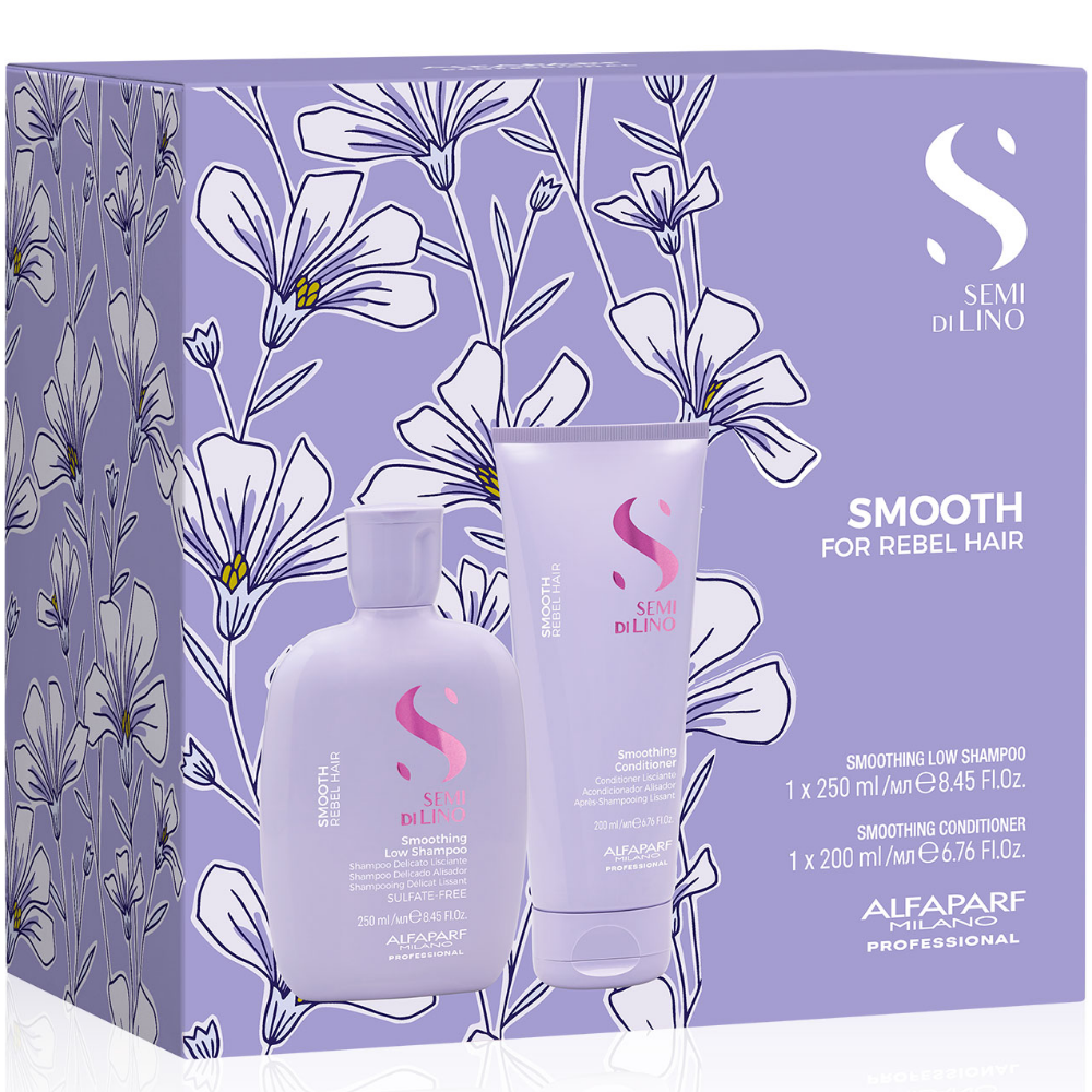 Alfaparf Milano Semi Di Lino Smooth Rebel Hair Duo Kit
