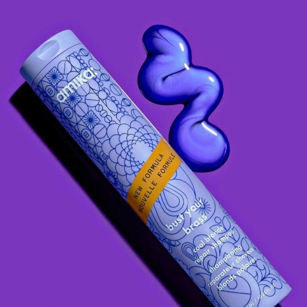 Amika Bust Your Brass Cool Blonde Repair Shampoo 275ml & Conditioner 250ml Twin