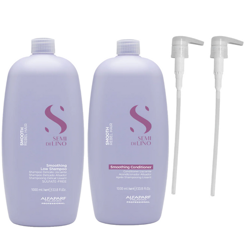 Alfaparf Milano Semi Di Lino Smoothing Low Shampoo & Conditioner Twin 2 x 1000ml