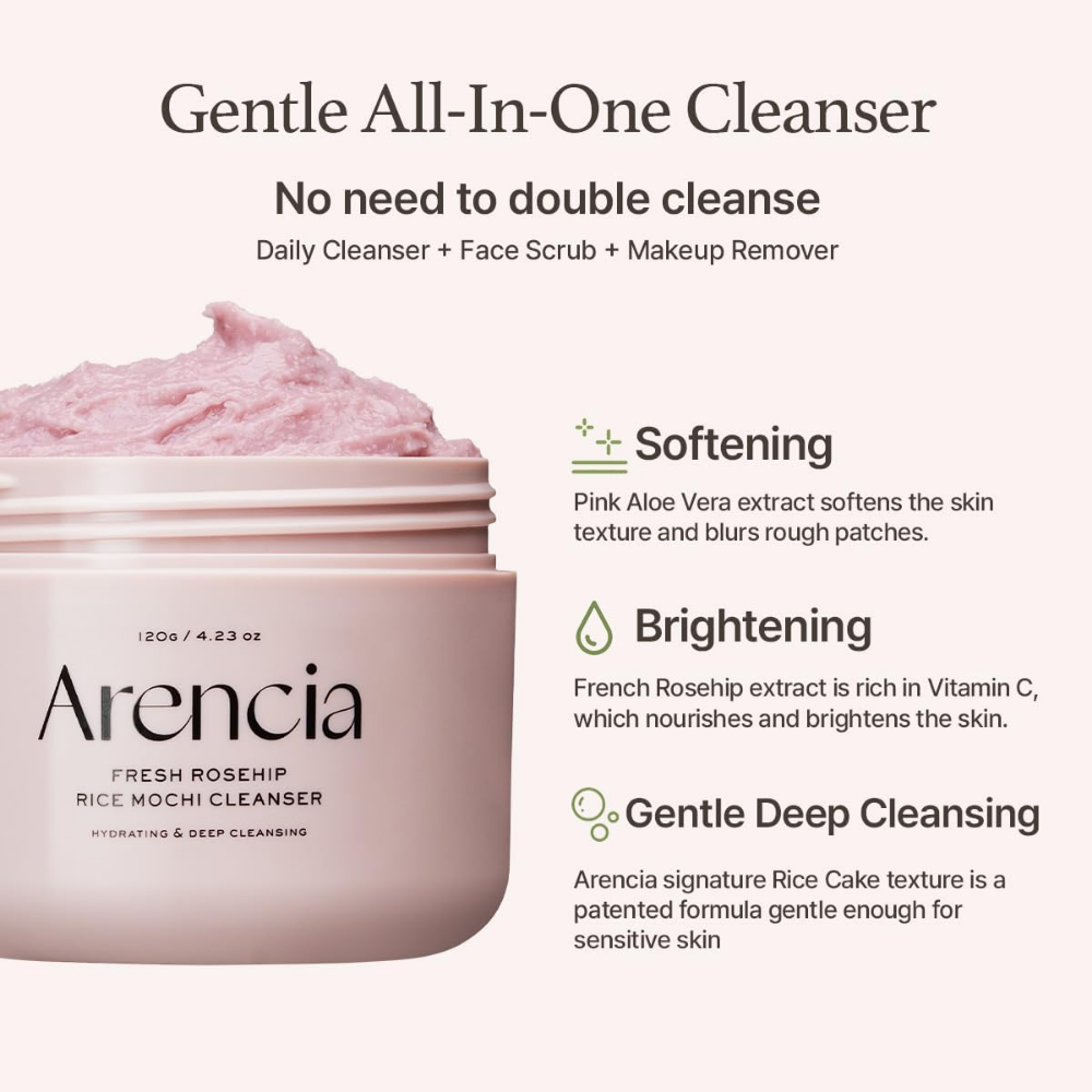 Arencia Fresh Royal Rosehip Mochi Cleanser 120g