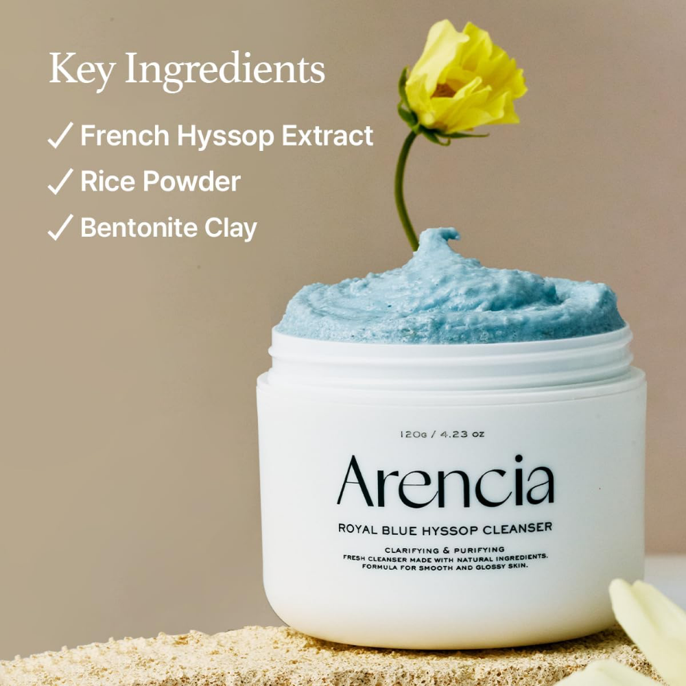 Arencia Fresh Blue Hyssop Mochi Cleanser 120g