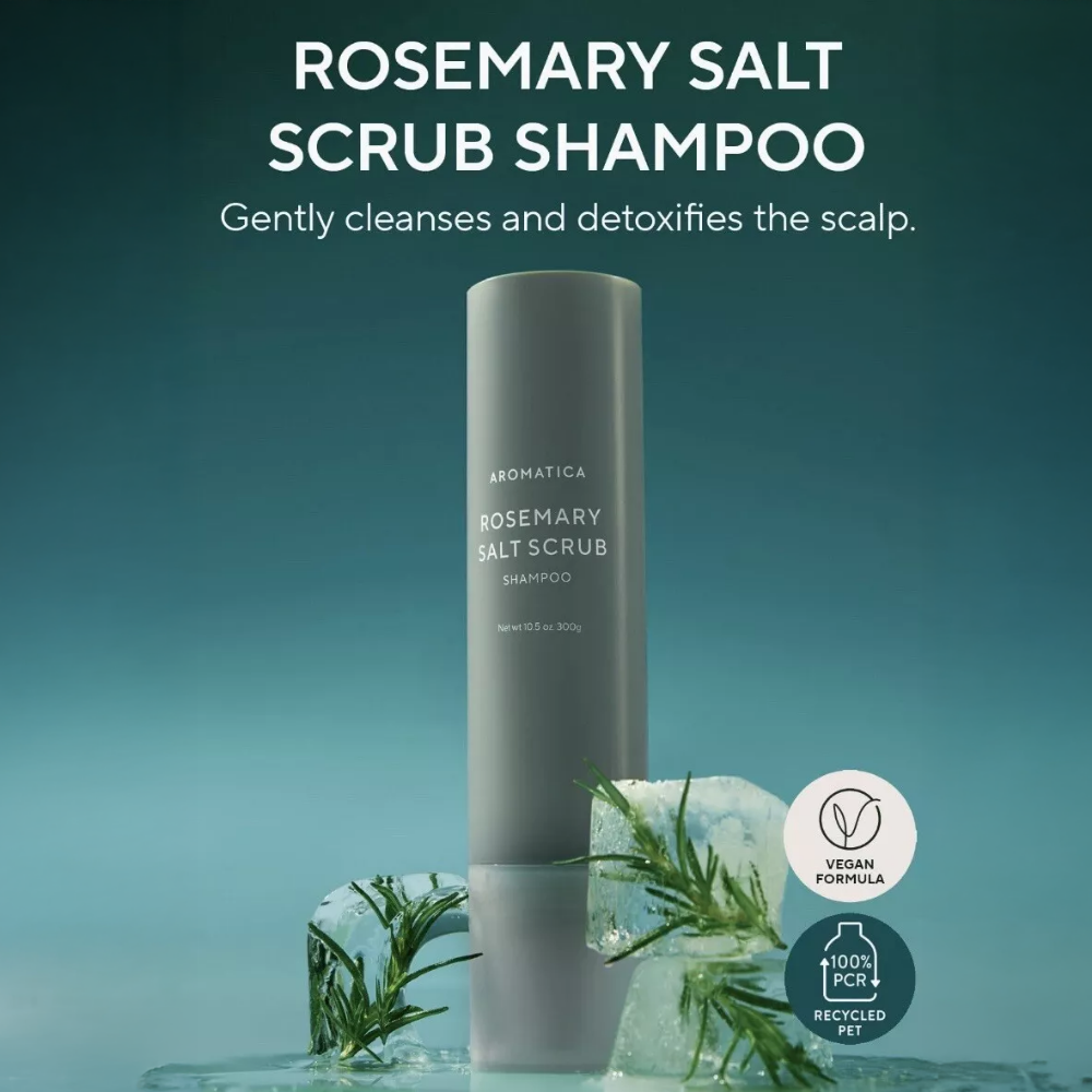 Aromatica Rosemary Salt Scrub Shampoo 300ml