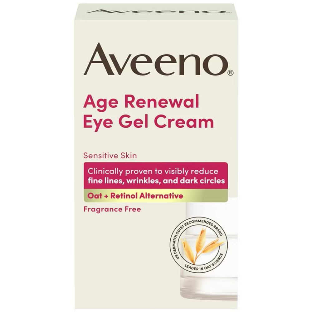 Aveeno Age Renewal Eye Gel Cream Retinol Alternative 15ml