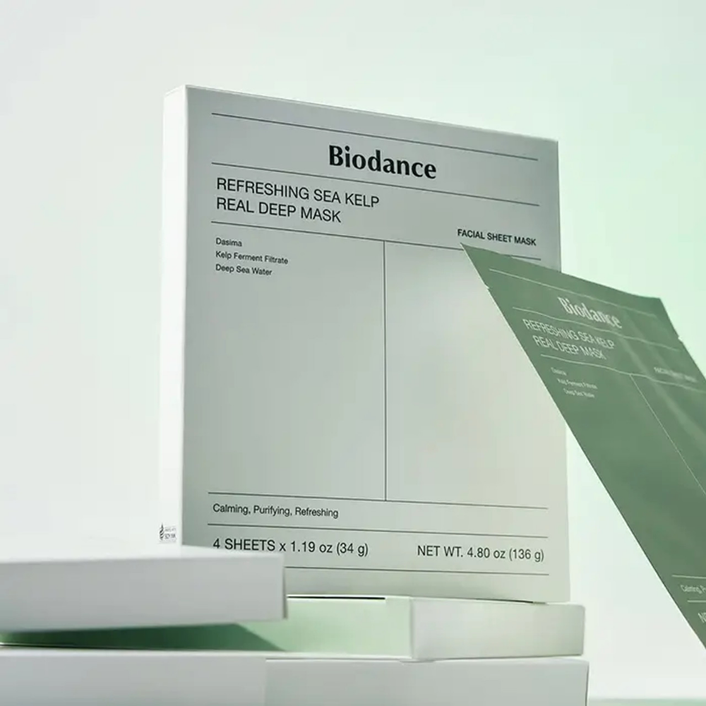 Biodance Refreshing Sea Kelp Real Deep Mask 4 x 34g