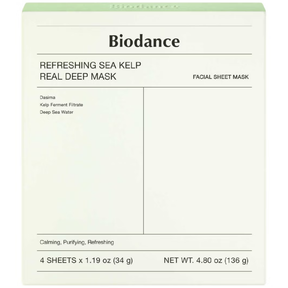 Biodance Refreshing Sea Kelp Real Deep Mask 4 x 34g