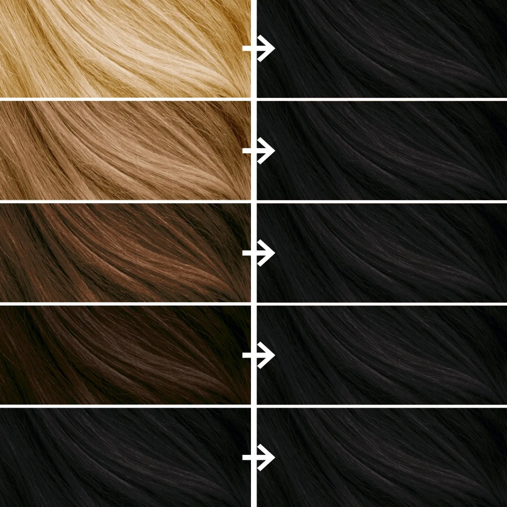 Bleach London Glossy Black Permanent Hair Dye Kit