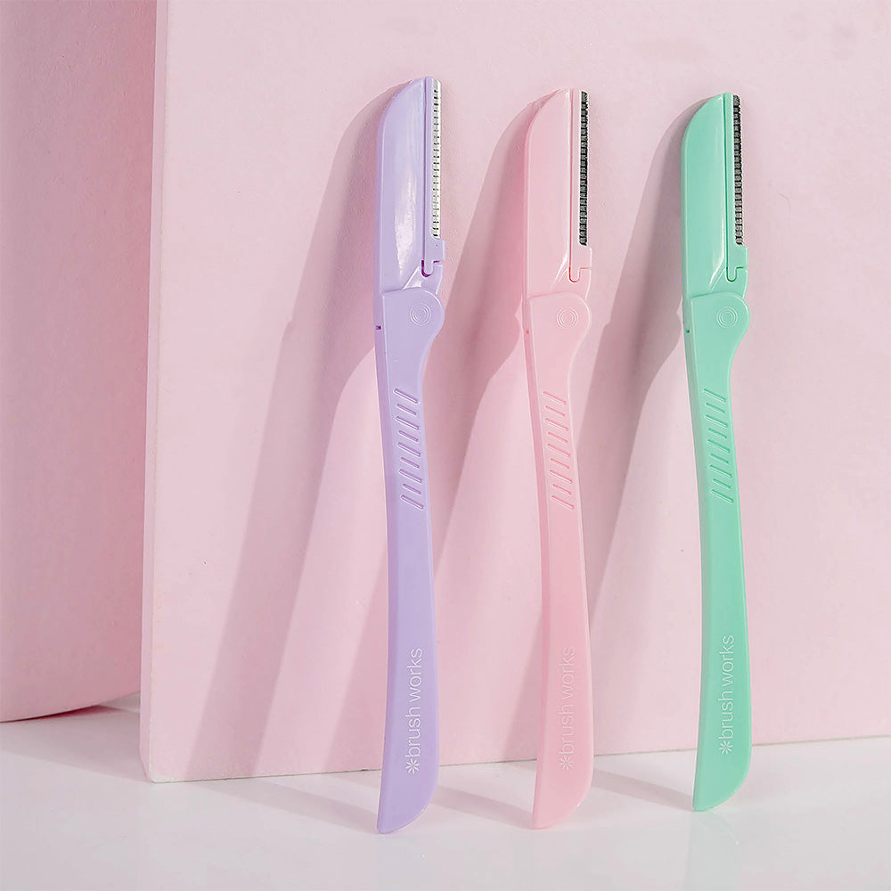 Brushworks Precision Brow Razor Mix Pack of 3