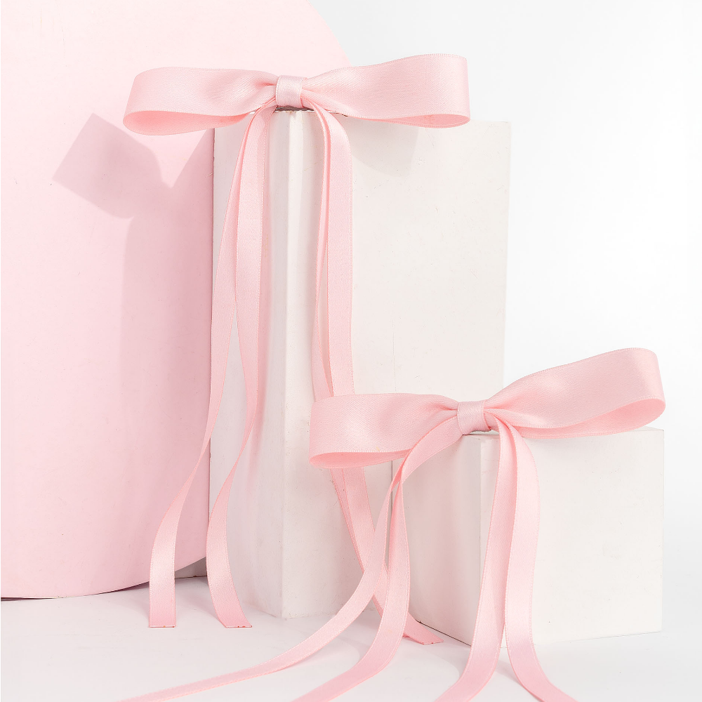 Brushworks Pink Satin Hair Bow Duo