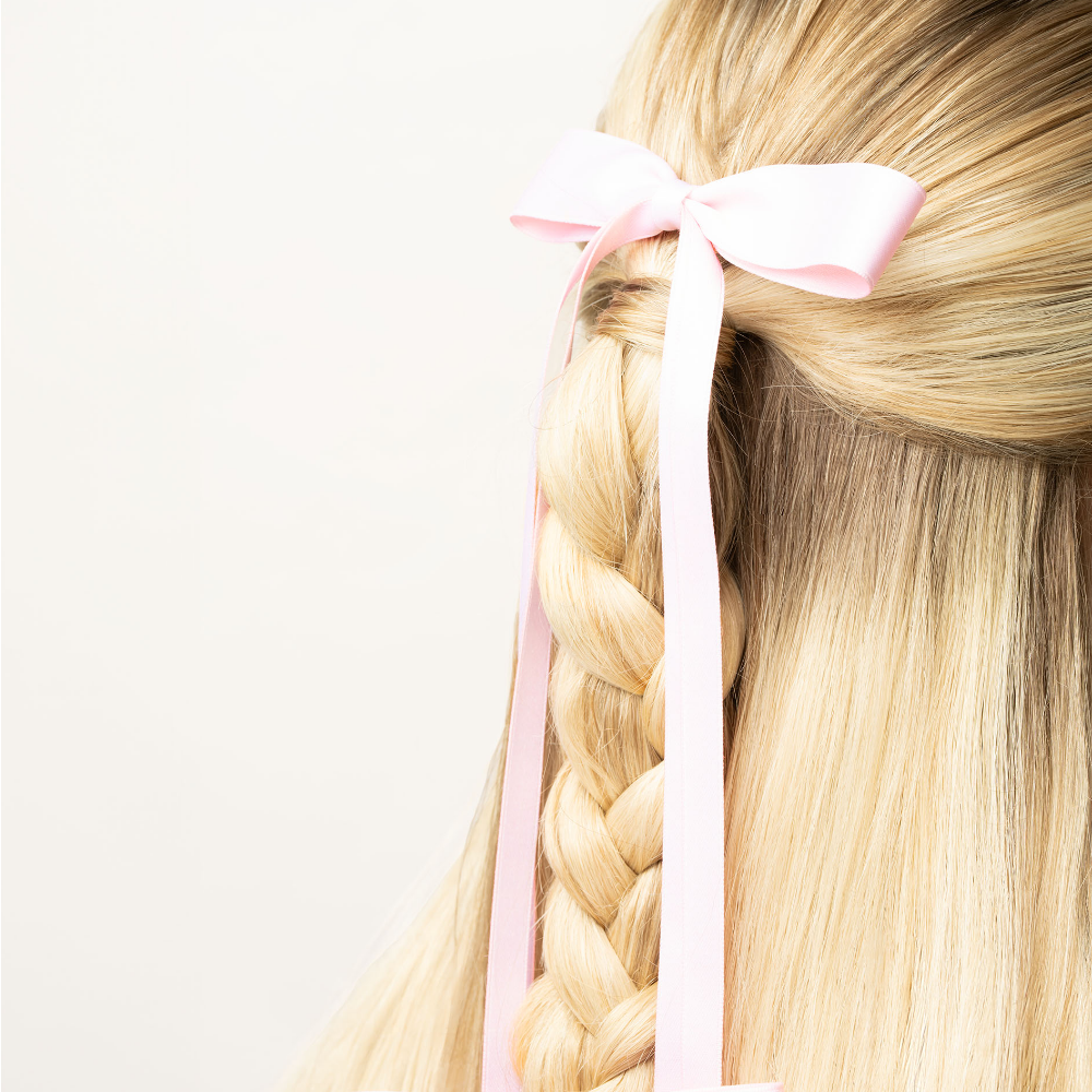 Brushworks Pink Satin Hair Bow Duo