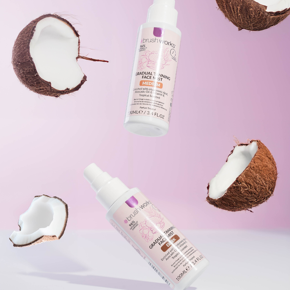 Brushworks Gradual Tanning Face Mist Dark 100ml