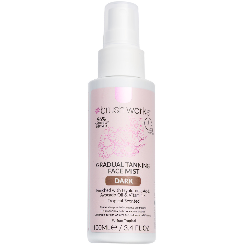 Brushworks Gradual Tanning Face Mist Dark 100ml