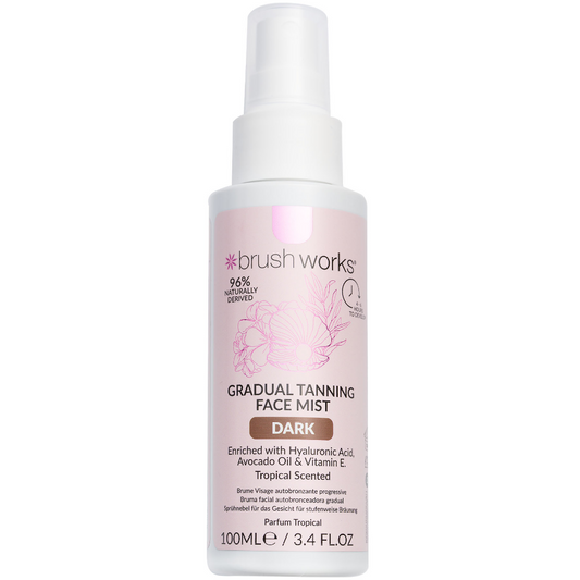 Brushworks Gradual Tanning Face Mist Dark 100ml