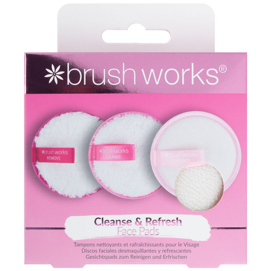 Brushworks Cleanse & Refresh Face Pads Pack of 3