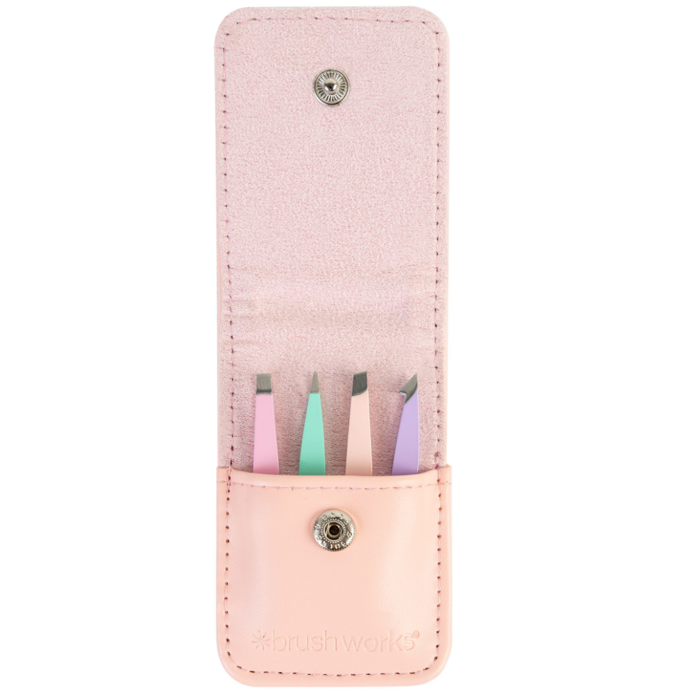 Brushworks Travel Tweezer Set Pastels