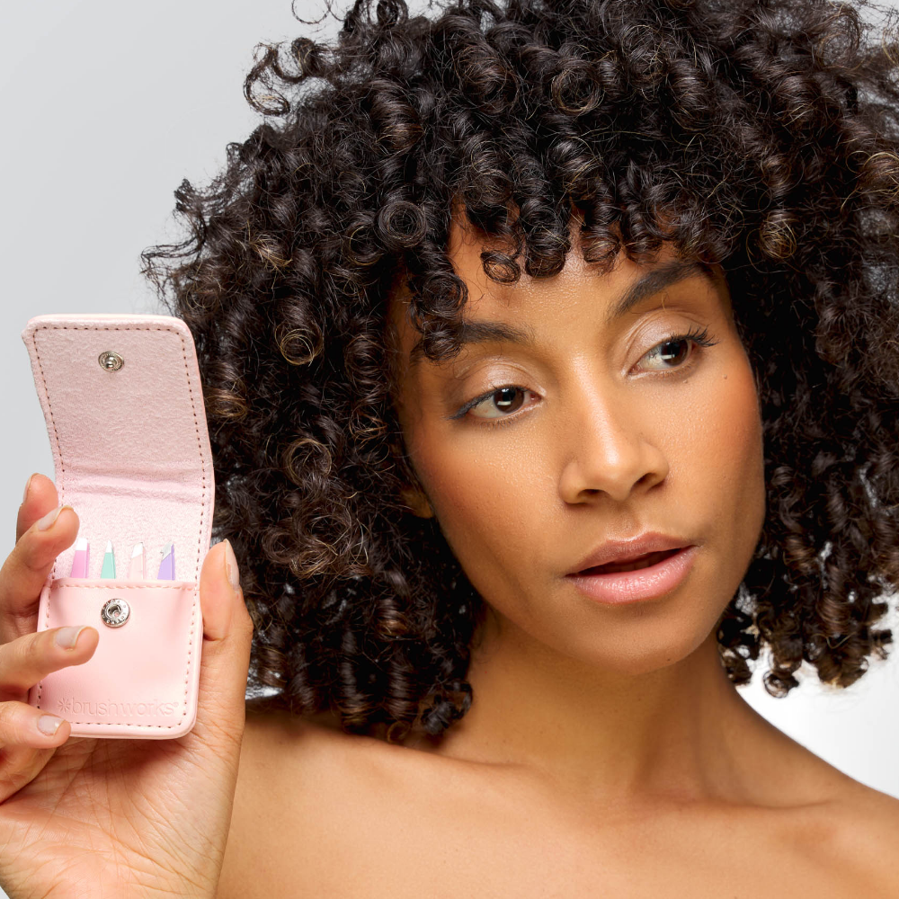 Brushworks Travel Tweezer Set Pastels