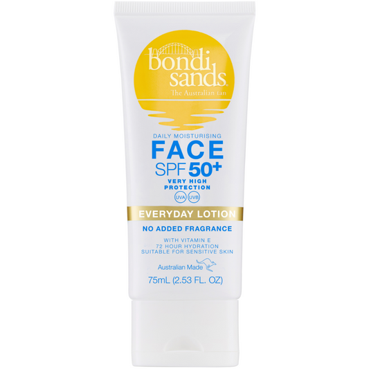 Bondi Sands Everyday Lotion Face Sunscreen Fragrance-Free SPF50+ 75ml