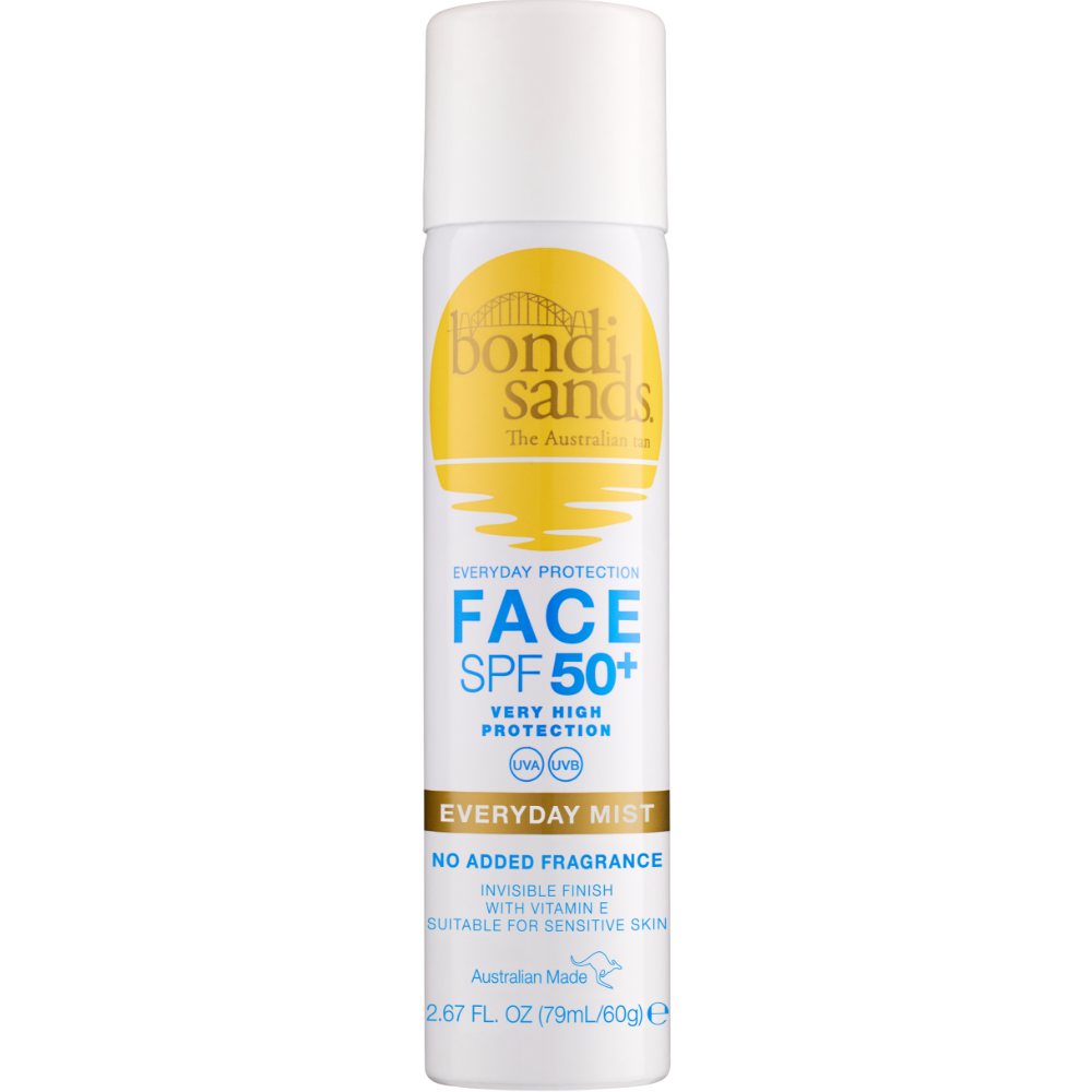 Bondi Sands Everyday Sunscreen Face Mist Fragrance-Free SPF50+ 60ml