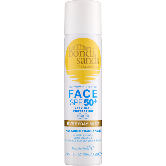Bondi Sands Everyday Sunscreen Face Mist Fragrance-Free SPF50+ 60ml