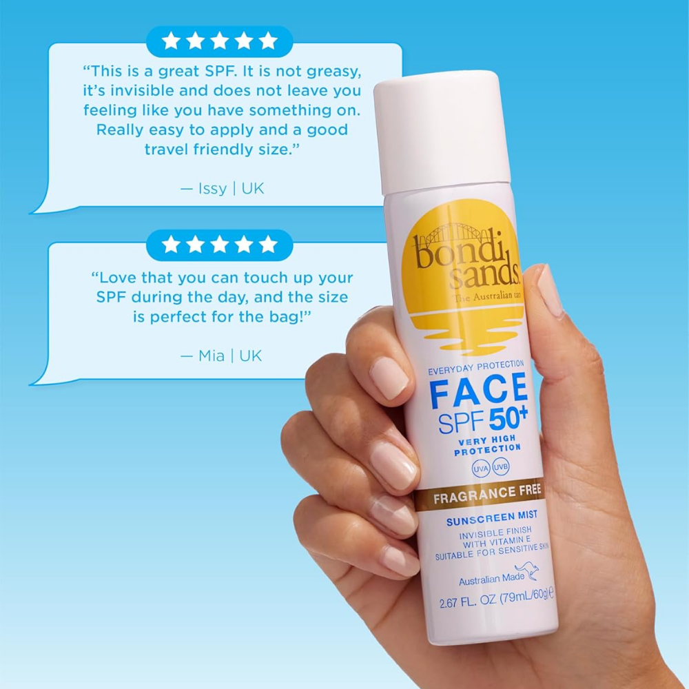 Bondi Sands Everyday Sunscreen Mist Fragrance-Free SPF50+ 160g