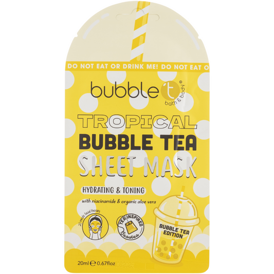 Bubble T Cosmetics Hydrating Sheet Mask Tropical 20ml
