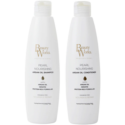 Beauty Works Pearl Nourishing Argan Oil Shampoo & Conditioner Twin 2 x 250ml