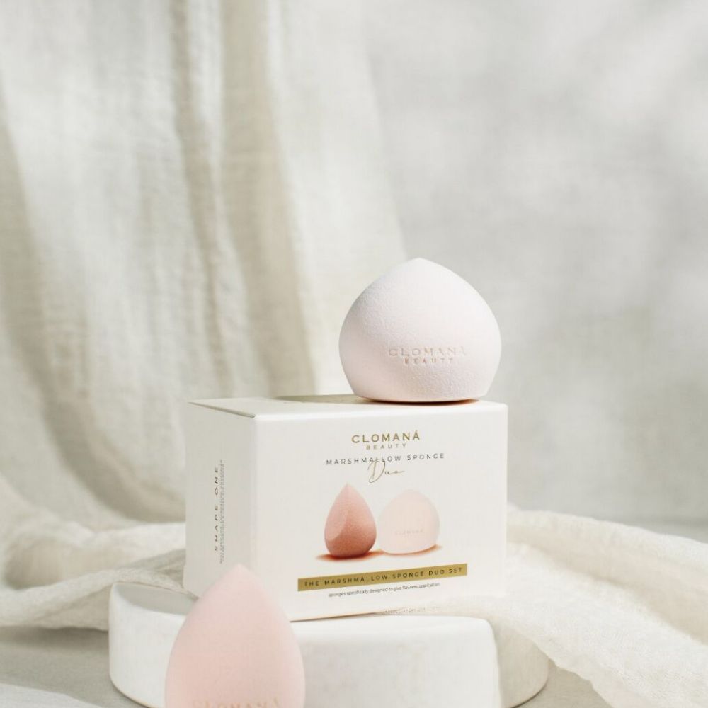 Clomana Marshmallow Makeup Sponge Duo