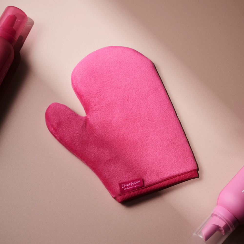 Cocoa Brown Deluxe Velvet Thumb Self-Tanning Mitt