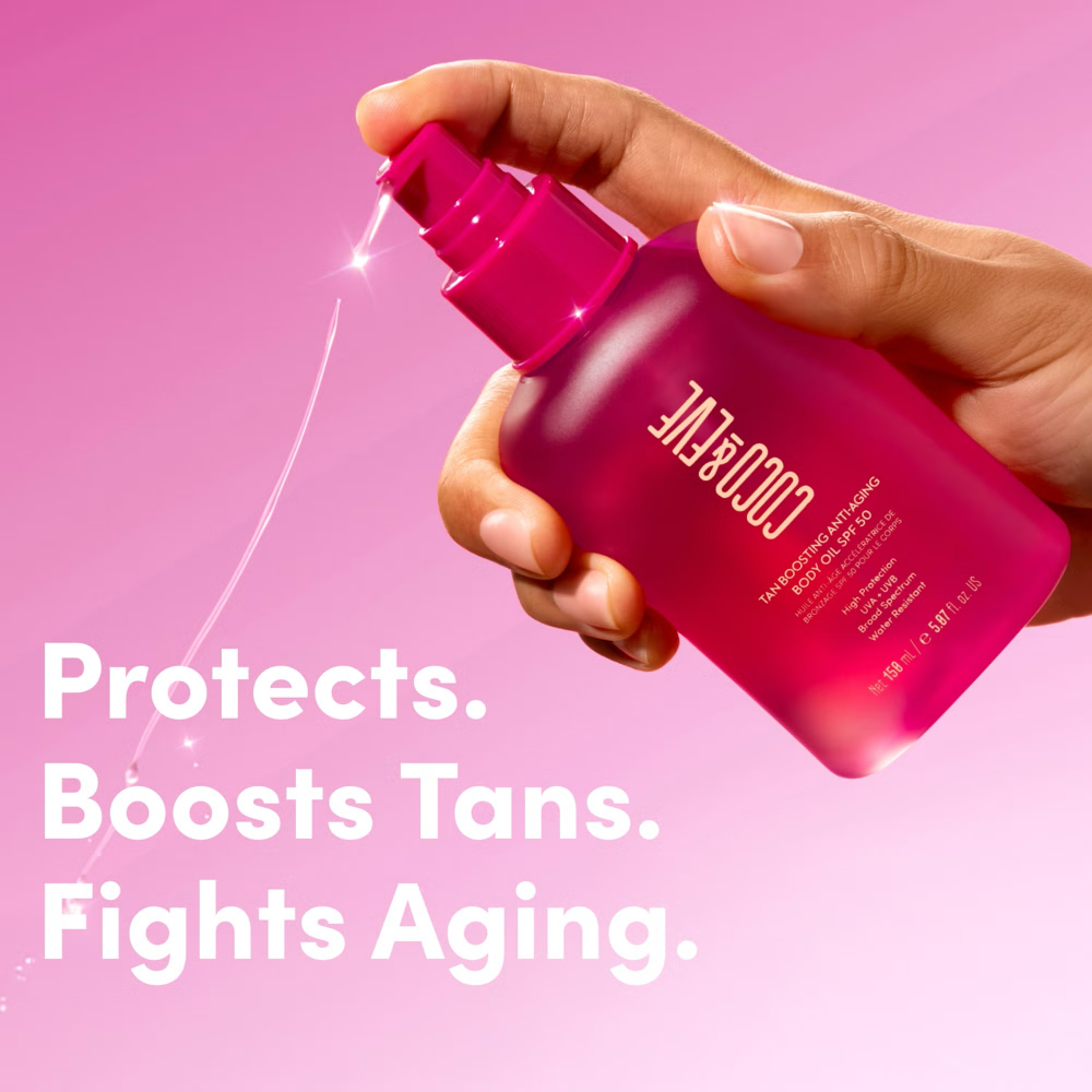Coco & Eve Tan Boosting Anti-Ageing Body Oil SPF50 150ml