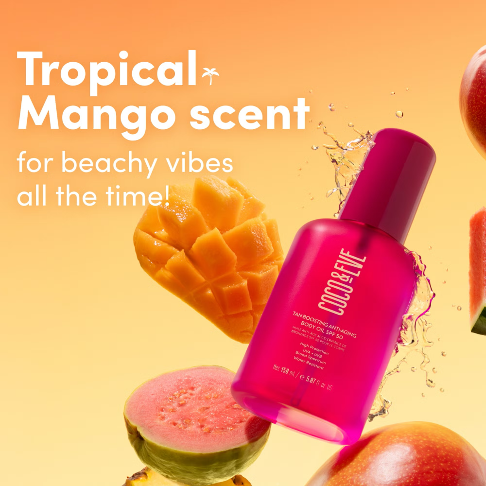 Coco & Eve Tan Boosting Anti-Ageing Body Oil SPF50 150ml