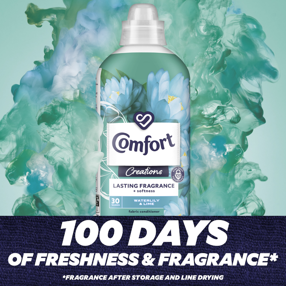 Comfort Creations Waterlily & Lime Fabric Conditioner 30 Washes 900ml