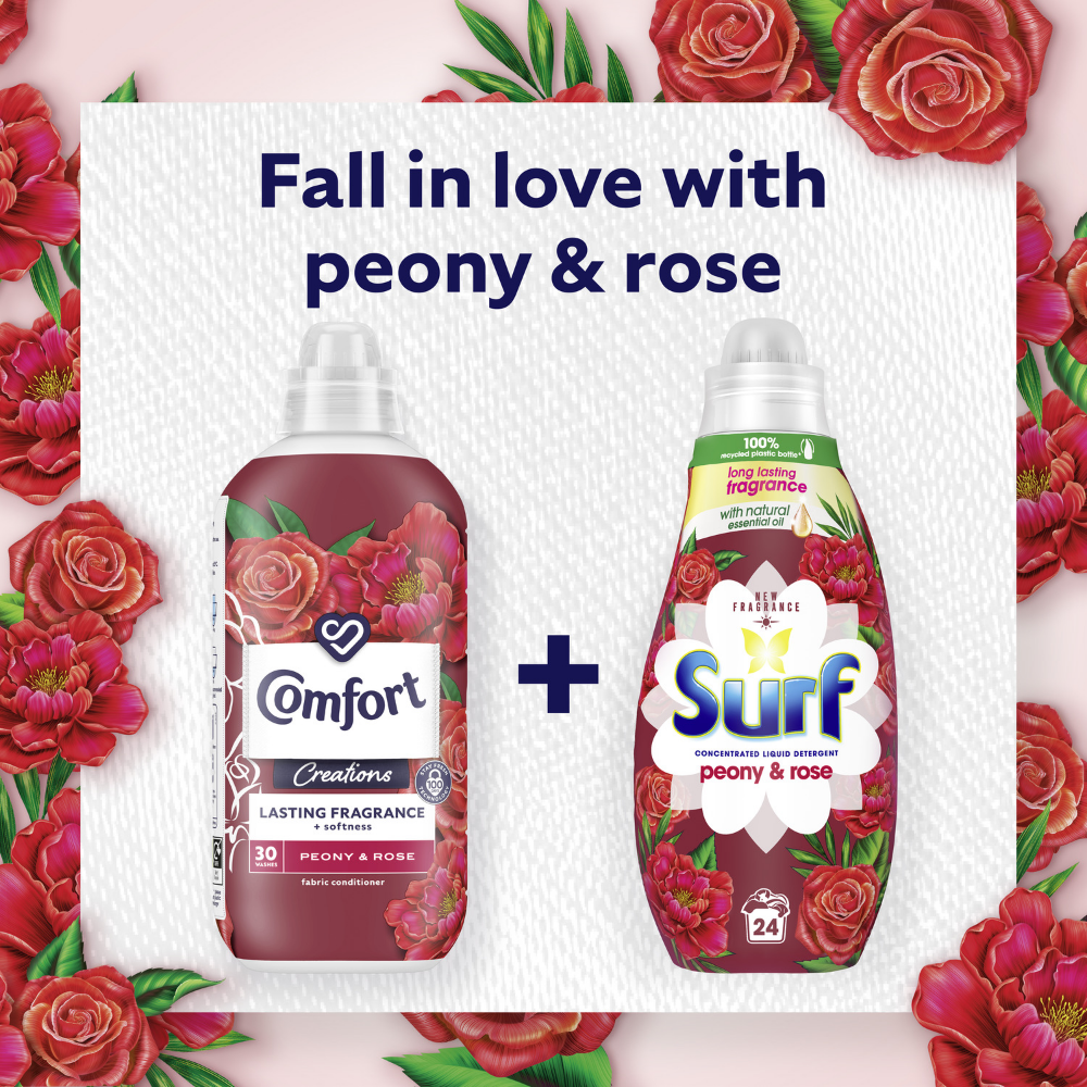 Comfort Creations Peony & Rose Fabric Conditioner 30 Washes 900ml