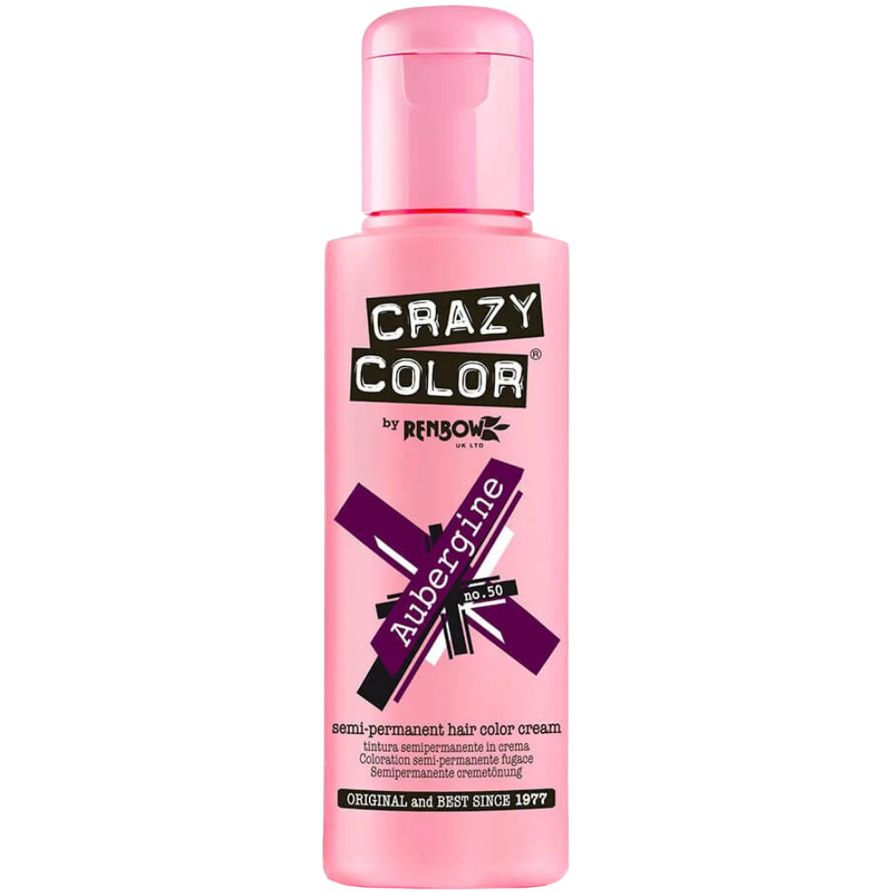 Crazy Colour Aubergine Hair Dye 100ml