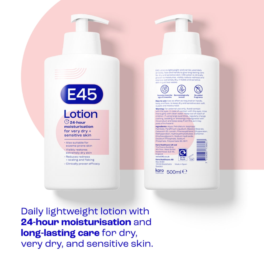 E45 Moisturiser Body Lotion 500ml