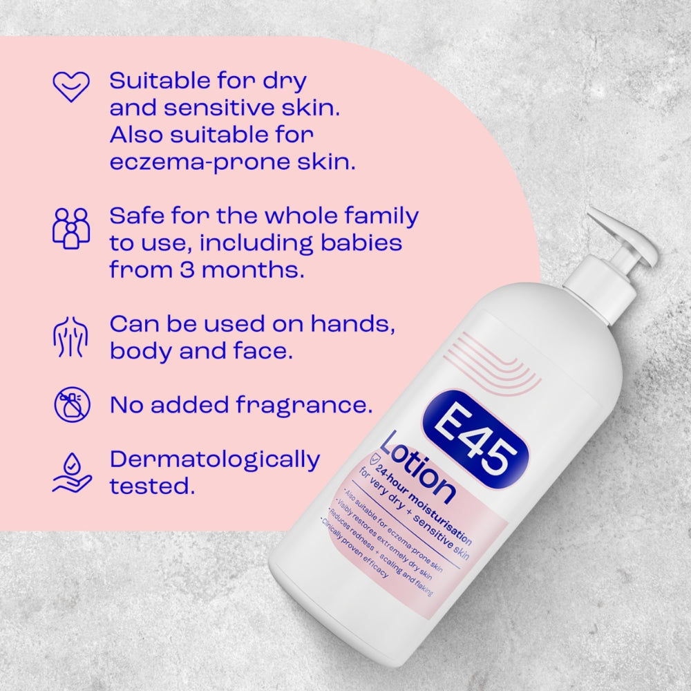 E45 Moisturiser Body Lotion 1000ml